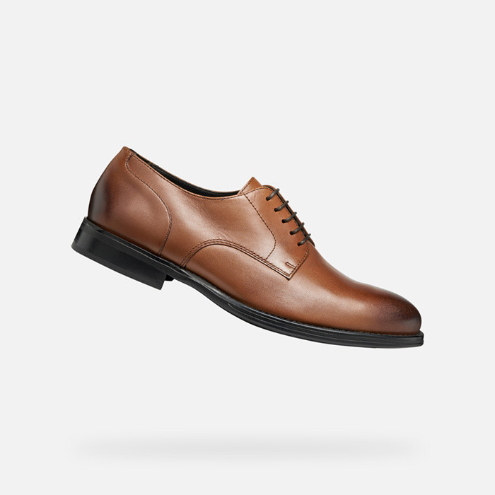 Leather shoes BARBERIGO MAN Cognac | GEOX