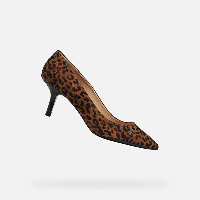 Leopard print shoes KLEOPY WOMAN Cognac | GEOX