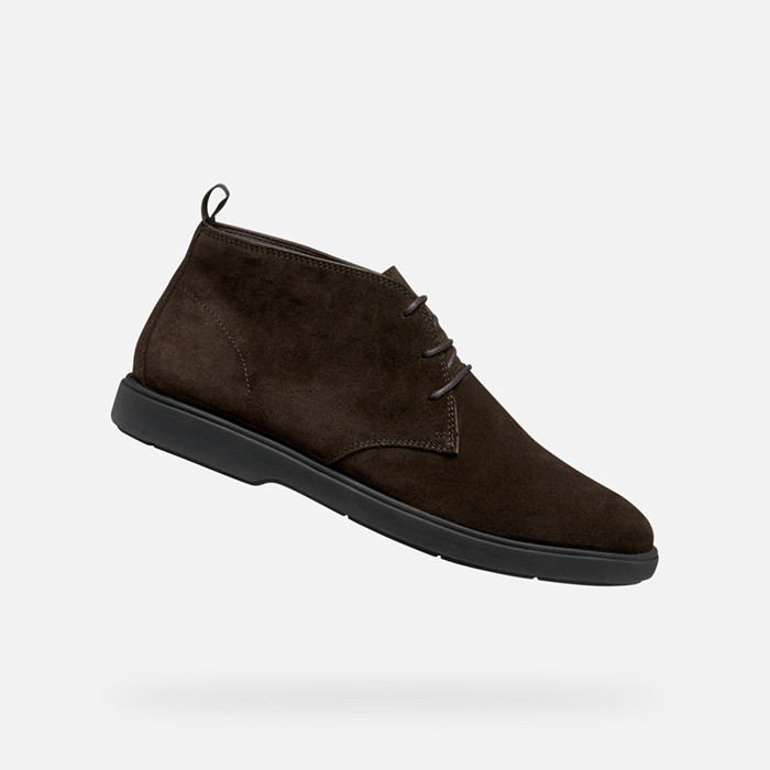 Suede ankle boots SPHERICA EC17 MAN Dark Brown | GEOX