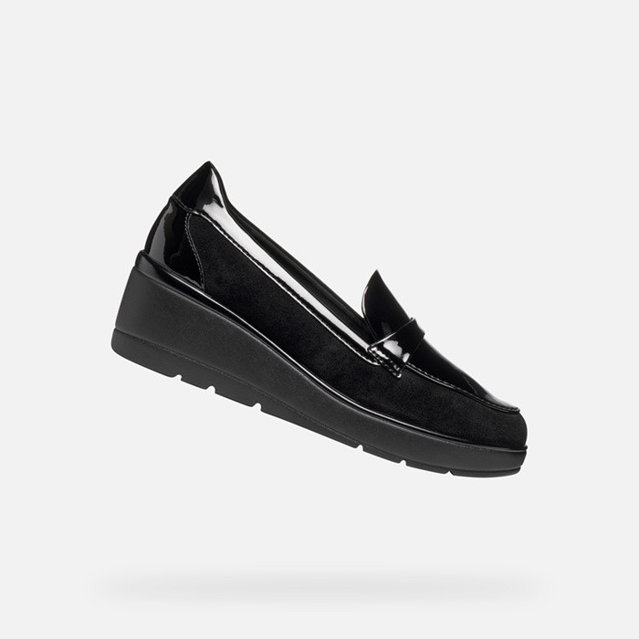 Wedge loafers ILDE WOMAN Black | GEOX