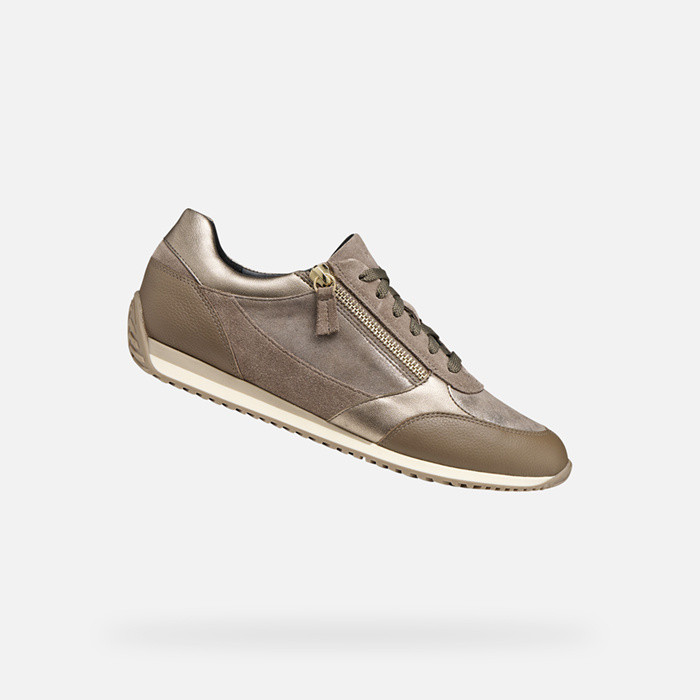Low top sneakers CALITHE WOMAN Dark Taupe | GEOX