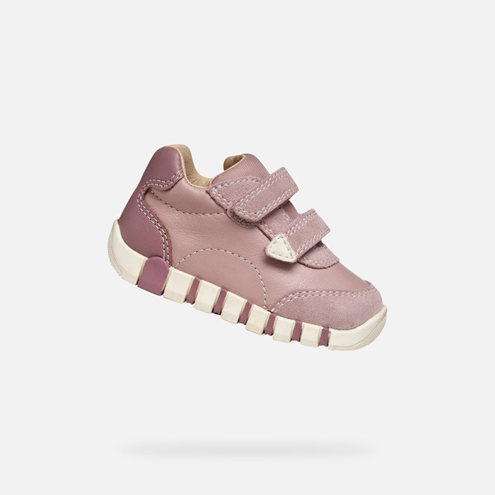 Sneakers with straps IUPIDOO BABY Antique Rose | GEOX