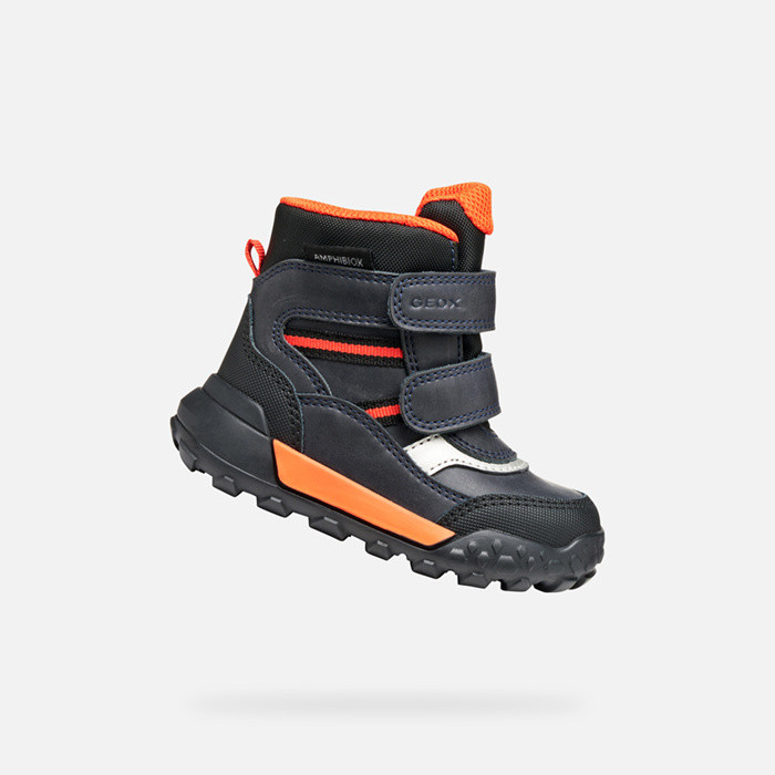 Winter boots TREKKYUP ABX TODDLER BOY Navy/Orange | GEOX