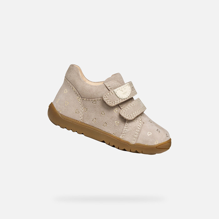 Sneakers with straps MACCHIA BABY GIRL Beige | GEOX
