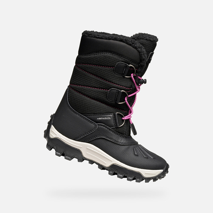 Winter boots HIMALAYA ABX JUNIOR Black/Fuchsia | GEOX