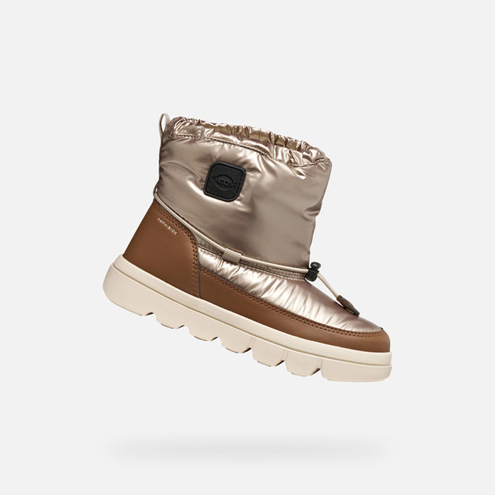 Winter boots WILLABOOM ABX GIRL Champagne/Tobacco | GEOX
