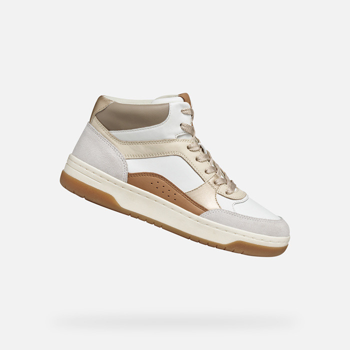 High top sneakers SEDRAL COURT WOMAN White/Beige | GEOX