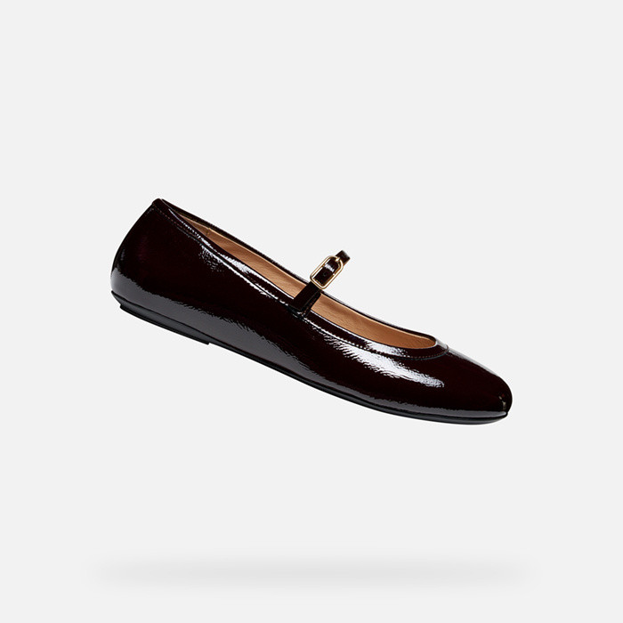 Ballet flats with strap PALMARIA WOMAN Wine | GEOX