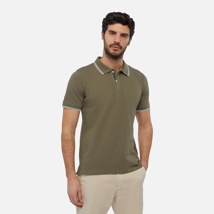 polo shirt POLO MAN Deep olive green | GEOX