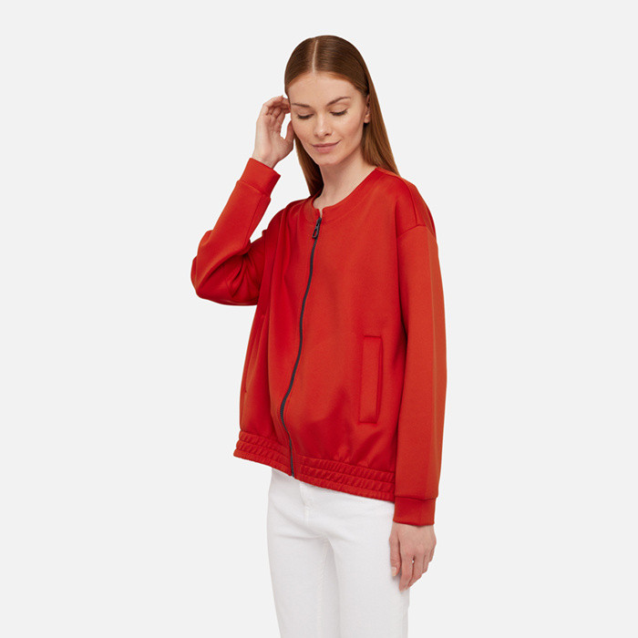 sweatshirt SWEATER WOMAN Tomato red | GEOX