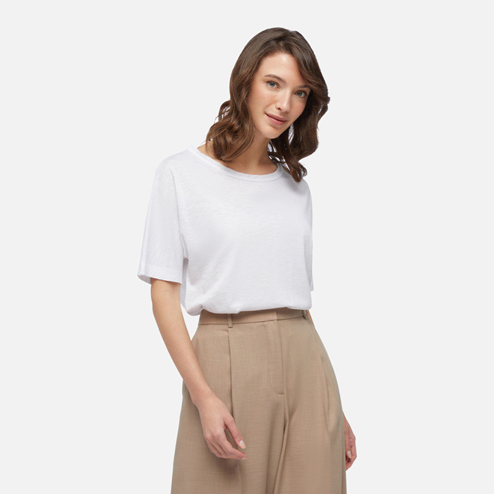t-shirt T-SHIRT WOMAN White | GEOX