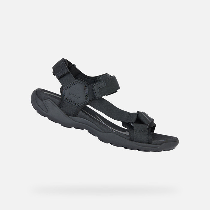 Open sandals TERRENO + GRIP MAN Black | GEOX