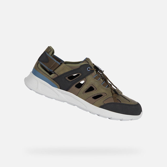 closed toe sandals SANZIO MAN Military | GEOX