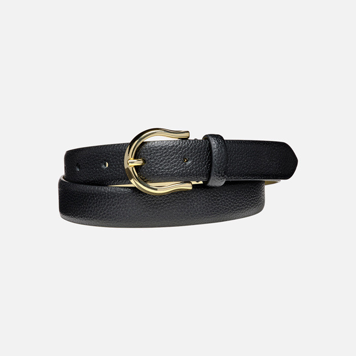 Leather belt BELT WOMAN Black | GEOX