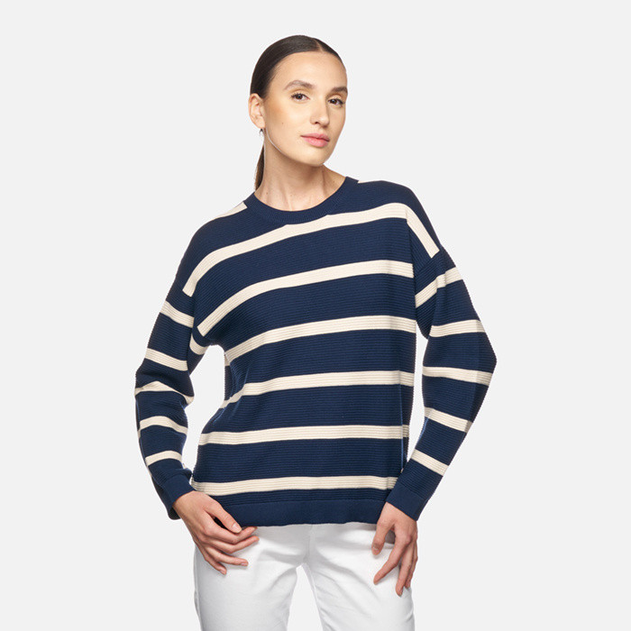 Crew-neck sweater KNIT WOMAN Sky Captain/Rainy days | GEOX