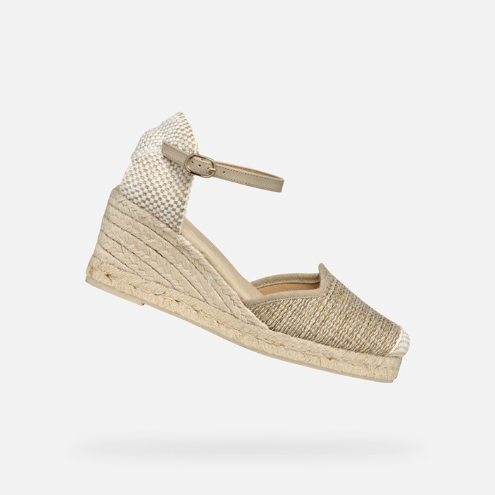 Wedge sandals GELSA LOW WOMAN Light Taupe | GEOX